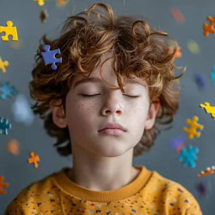 طفل مصاب بالتوحد