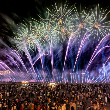 عروض الألعاب النارية في كتارا. الصورة من الحساب الرسمي لكتارا على منصة x