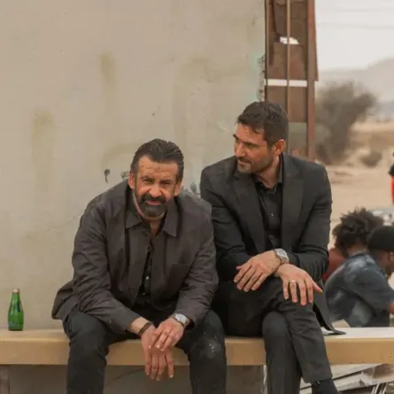 كريم عبد العزيز وأحمد عز من كواليس الفيلم- الصورة من صفحة المستشار تركي آل الشيخ على فيس بوك