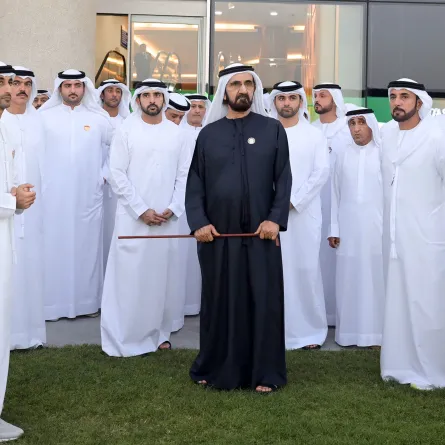  محمد بن راشد يشهد أمسية كأس دبي العالمي الـ 29. الصورة من الحساب الرسمي لحاكم دبي على منصة x