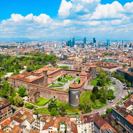 لقطة بانورامية لكاستيلو سفورزيسك 