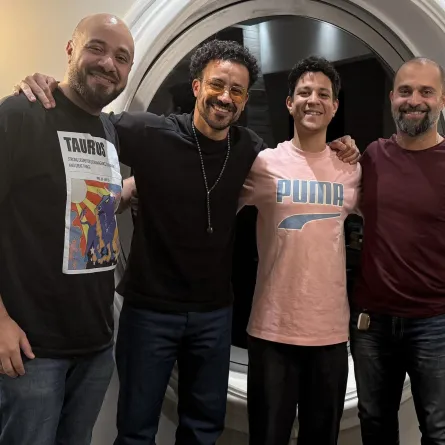 أبطال وصُناع فيلم إذما - الصورة من صفحة أحمد داود على فيس بوك