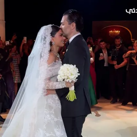 نارين بيوتي وزوجها رامي سامو في حفل زفافهما - الصورة خاصة لسيدتي