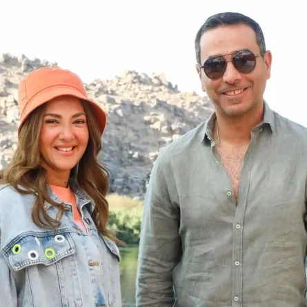 نور محمود مع دنيا سمير غانم- الصورة من حسابه على فيسبوك