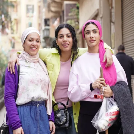 بطلات مسلسل 80 باكو - الصورة من حساب هدى المفتي على إنستغرام