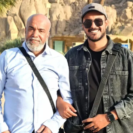 الفنان الراحل سليمان عيد ونجله عبد الرحمن- الصورة من حساب عبد الرحمن على إنستغرام