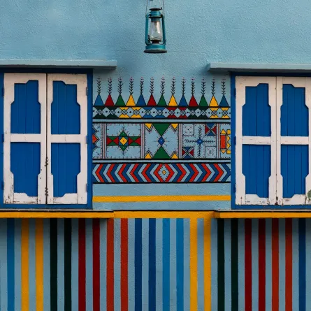 فن القط العسيري المدرج في قائمة اليونسكو للتراث الثقافي غير المادي السعودي(مصدر الصورة: Eric Lafforgue/Art in All of Us/Corbis via Getty Images) 