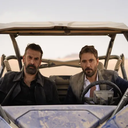 كريم عبد العزيز وأحمد عز من فيلم The Seven Dogs -الصورة من صفحة المستشار تركي آل الشيخ على فيسبوك 