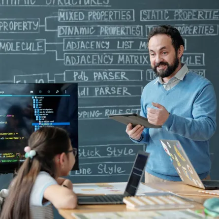 صورة الذكاء الاصطناعي في المدرسة