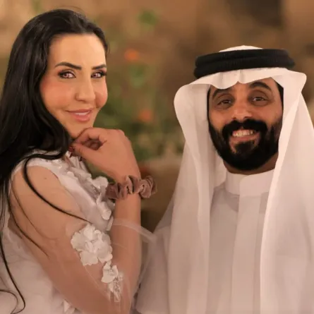 فهد الراجحي وناهد نبعة- الصورة من المصدر