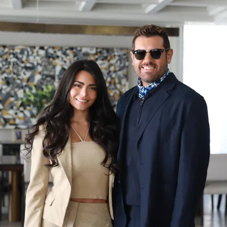 عمرو يوسف وأسماء جلال من فيلم السلم والثعبان- الصورة من الشركة المنتجة