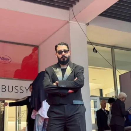 مراد مصطفى من العرض الخاص لفيلم "عائشة لا تستطيع الطيران"- تصوير معتز الشافعي