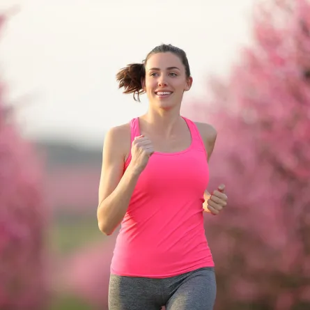 امرأة تمارس رياضة المشي