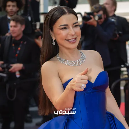 ماغي بو غصن على السجادة الحمراء لمهرجان كان - الصورة خاصة لسيدتي تصوير يوسف بوهوش