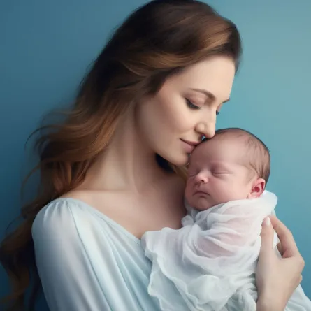 صورة لأم مع رضيعها