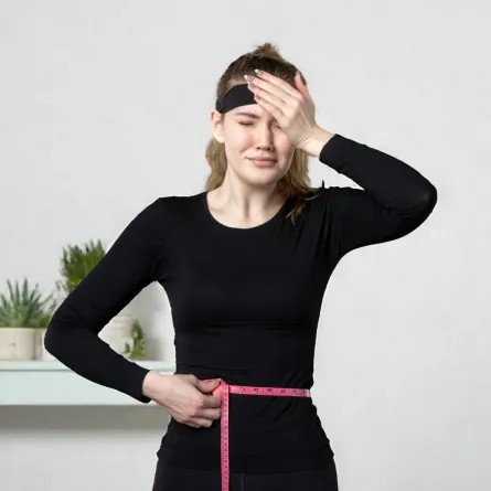 سيدة تتبع رجيماً غير مناسب