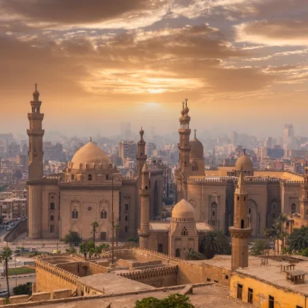 إطلالة على القاهرة وقت المغيب