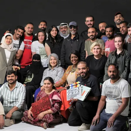 مخرج العمل محمد دحام الشمري وفريق مسلسل الصحبة الحلوة- الصورة من حسابه على الانستغرام