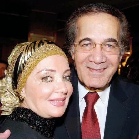 الفنانة القديرة شهيرة برفقة زوجها الراحل الفنان محمود ياسين- الصورة من حساب الفنانة شهيرة بالفيسبوك