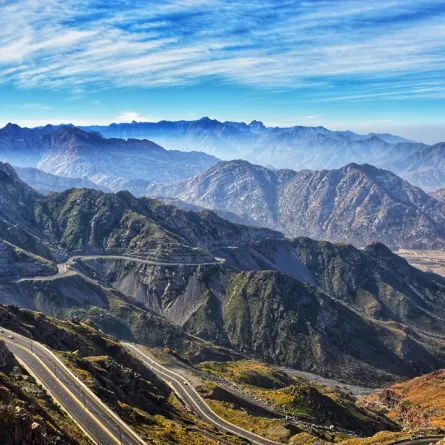 منظر طبيعي لجبل الشفا في الطائف 