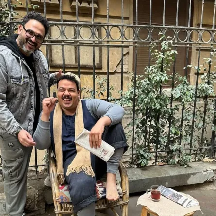 أكرم حسني مع مصطفى غريب - الصورة من حساب أكرم على إنستغرام