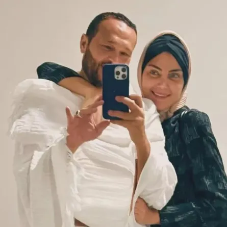 ريهام حجاج وزوجها - الصورة من صفحتها على انستغرام