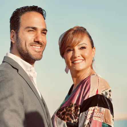 بشرى وخالد حميدة - الصورة من حساب بشرى على إنستغرام