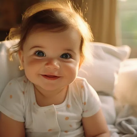 صةرة لرضيع يبتسم