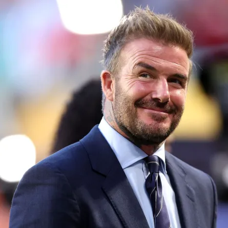 ديفيد بيكهام في ملعب هارد روك في ميامي جاردنز، فلوريدا (David Beckham at Hard Rock Stadium in Miami Gardens, Florida). مصدر الصورة: Megan Briggs/Getty Images/AFP