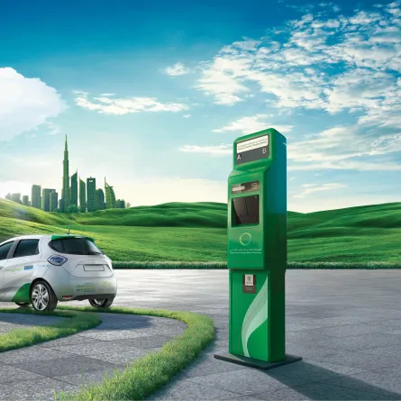 مبادرة الشاحن الأخضر. الصورة من مكتب دبي الإعلامي