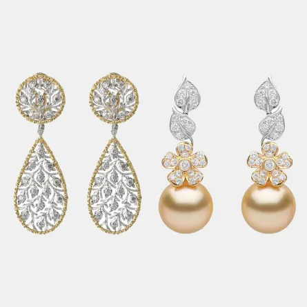 أقراط بشكل ورق الشجر