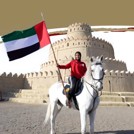 انطلاق مسابقة الفروسية الإقليمية للأولمبياد الخاص للشرق الأوسط وشمال إفريقيا. الصورة من مكتب أبوظبي الإعلامي