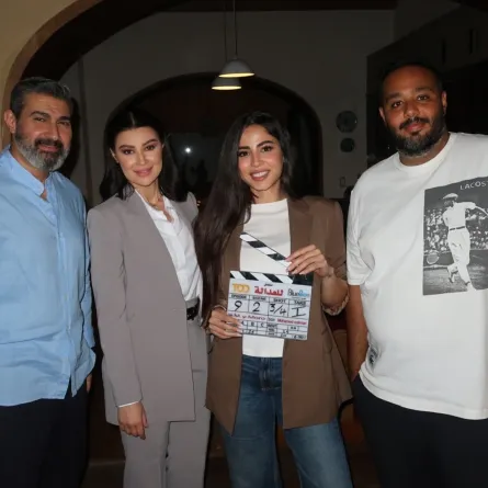 ياسر جلال وأروى جودة ونوران ماجد والمخرج محمد يحي مورو - الصورة من حساب نوران ماجد على إنستغرام