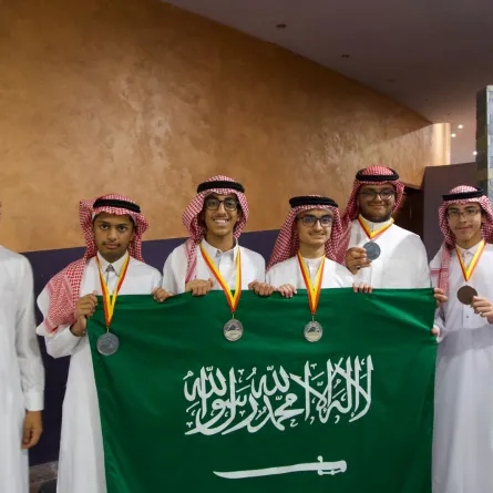 الطلبة الفائزون بأولمبياد البلقان للرياضيات. الصورة من الحساب الرسمي لموهبة على منصة x