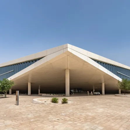 مكتبة قطر الوطنية. الصورة من وكالة الأنباء القطرية "قنا"