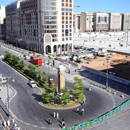 تهيئة وتطوير محيط المسجد النبوي لإثراء تجربة الحجاج أثناء زيارتهم للمدينة المنورة، والصلاة في المسجد النبوي الشريف - الصورة من واس