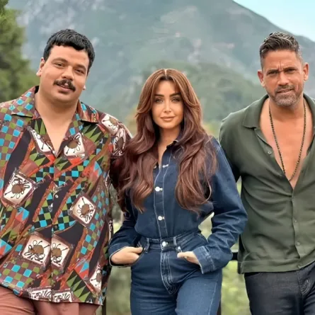 أمير كرارة وهنا الزاهد ومصطفى غريب - الصورة من ستوري هنا الزاهد على إنستغرام