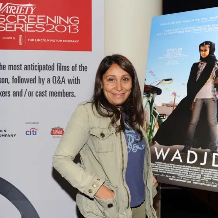 المخرجة السعودية هيفاء المنصور خلال حضورها سلسلة عروض أفلام شركة Sony Pictures Classics التي أنتجت من خلالها فيلم Wadjda في ArcLight Hollywood في كاليفورنيا - Haifaa Al-Mansour attends the 2013 Variety Screening Series Presents Sony Pictures Classics' 