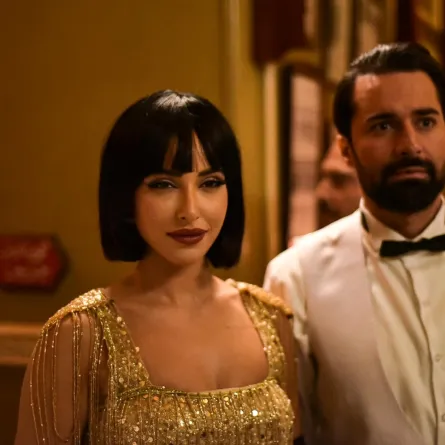 آية سماحة وأحمد حاتم من مسلسل عمر افندي - الصورة من الشركة المنتجة