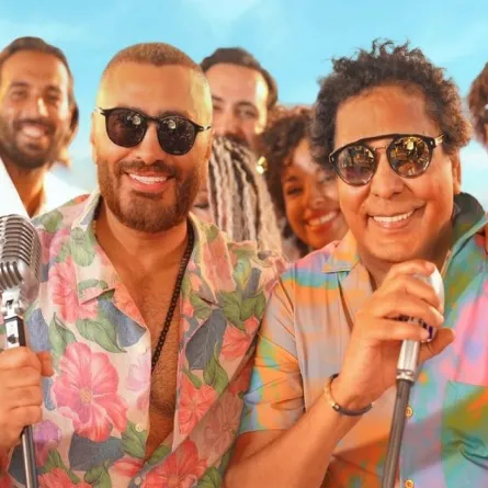 تامر حسني ومحمد منير في ديو الذوق العالي - الصورة من حساب تامر حسني على إنستغرام