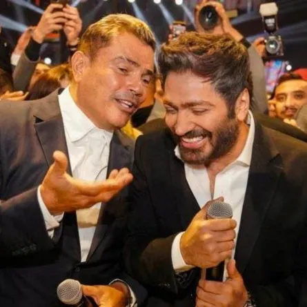 عمرو دياب وتامر حسني من حفل زفاف أحمد عصام - الصورة من حساب تامر حسني على انستغرام