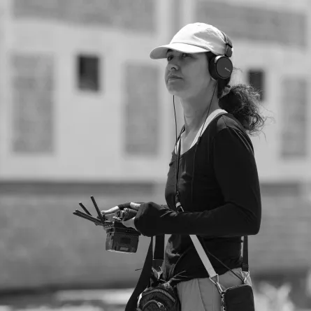 شهد أمين من كواليس فيلم هجرة- الصورة من المكتب الإعلامي للفيلم