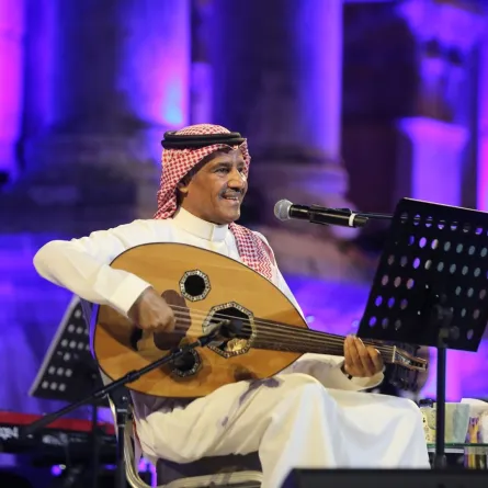 خالد عبد الرحمن من مهرجان جرش - الصورة من اللجنة الإغلامية للمهرجان