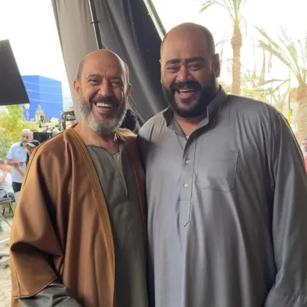 أشرف عبد الباقي ومحمد ممدوح من كواليس السادة الأفاضل - الصورة من حساب أشرف عبد الباقي على إنستغرام