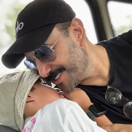 قصي خولي وابنه العميد فارس- الصورة من حسابه على إنستغرام