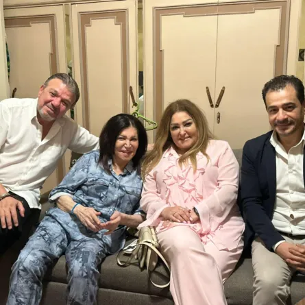 وفد من وزارة الثقافة ونقابة الممثلين يزور الفنانة نجوى فؤاد - الصورة من المركز الإعلامي للنقابة