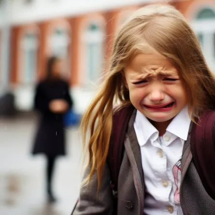 صورة لطفلة تبكي