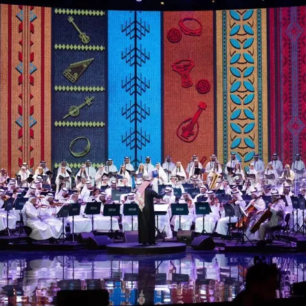 روائع الأوركسترا السعودية . الصورة من وكالة الأنباء السعودية "واس"