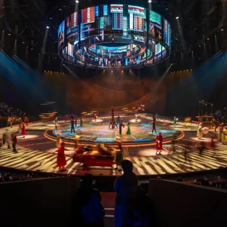 العرض الأدائي ترحال. الصورة من وكالة الأنباء السعودية "وأس"