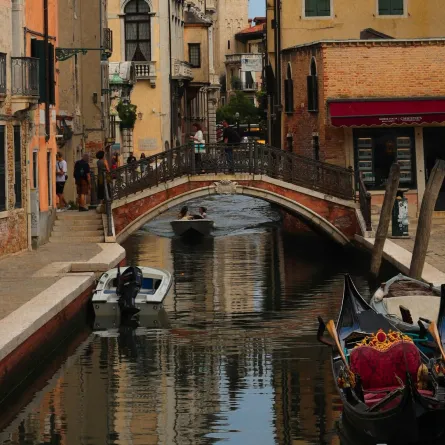 عدد من الجنادل في الممرات المائية لمدينة فينيسيا